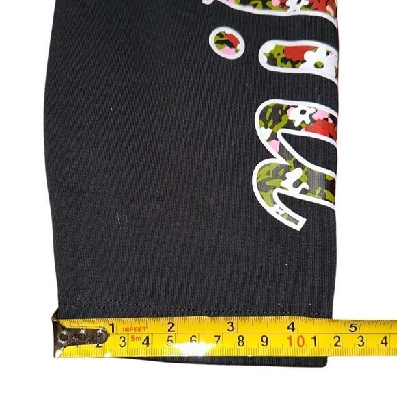 New Nike Blue Black Floral Logo Ringer T-shirt & Pull-on Legging Set Ladies S/M - Picture 14 of 14